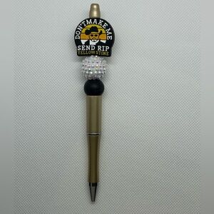 Handmade Focal Bead Pen - Yellowstone RIP Theme